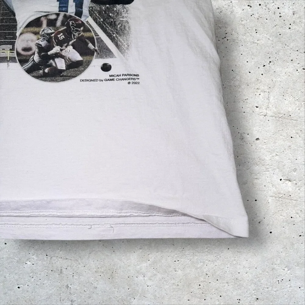 Micah Parsons Dallas Cowboys Graphic T-Shirt White Game Changers 2022 2XL